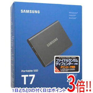 �y�����ۏؑΉ�!!�zSAMSUNG �|�[�^�u��SSD T7 MU-PC4T0T-IT/EC �O���[ 4TB