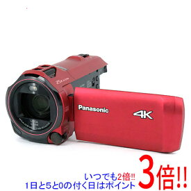 【いつでも2倍！1日と5．0のつく日は3倍！18日も3倍！】【中古】Panasonic デジタル4Kビデオカメラ 64GB HC-VX992M-R アーバンレッド 元箱あり
