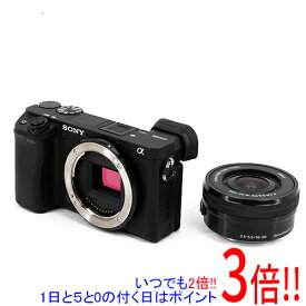 【いつでも2倍！1日と5．0のつく日は3倍！18日も3倍！】【中古】SONY ミラーレス一眼カメラ α6400 パワーズームレンズキット ILCE-6400L B ブラック