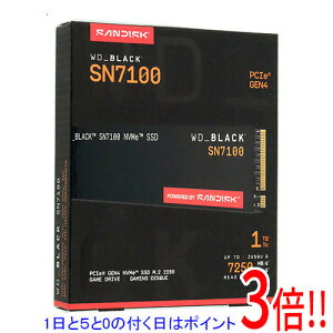 �y1����5.0�̂����A18���̓|�C���g3�{�I�zSandisk WD_Black SN7100 NVMe SSD WDS100T4X0E-EC 1TB