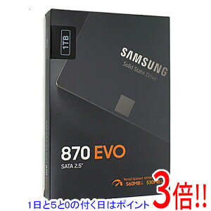 �y1����5.0�̂����A18���̓|�C���g3�{�I�z�y�V�i�󂠂�(�������E��Ԃ�)�z SAMSUNG 2.5�C���` SSD 870 EVO MZ-77E1T0B/IT 1TB