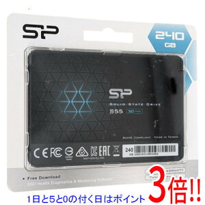 �y1����5.0�̂����A18���̓|�C���g3�{�I�zSilicon Power 2.5�C���` ����SSD SATA�ڑ� Slim S55 SPJ240GBSS3S55B 240GB
