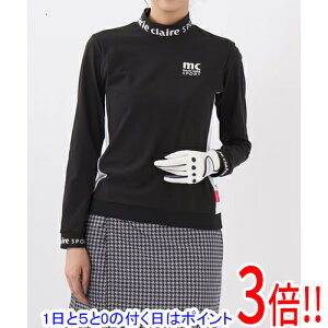 【1日と5.0のつく日、18日はポイント3倍!】marie claire(マリ・クレール) M サイズ ゴルフシャツ レディース モックネック長袖シャツ 732503 BK ブラック