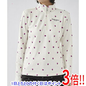 【1日と5.0のつく日、18日はポイント3倍!】marie claire(マリ・クレール) LL サイズ ゴルフシャツ レディース 裏シャギーハイネックシャツ 733502 WT ホワイト