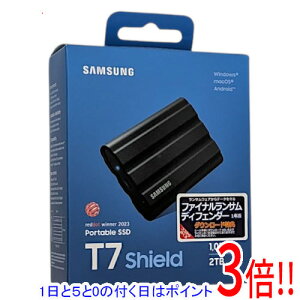 �y�����ۏؑΉ�!!�z�y1����5.0�̂����A18���̓|�C���g3�{�I�zSAMSUNG �|�[�^�u��SSD T7 Shield MU-PE2T0S-IT/EC �u���b�N 2TB