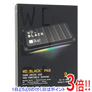 �y1����5.0�̂����A18���̓|�C���g3�{�I�z�y�V�i�󂠂�(�������E��Ԃ�)�z Western Digital �Q�[���pSSD WD_Black P40 Game Drive SSD WDBAWY0020BBK-WESN 2TB