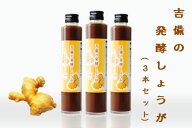 吉備の発酵しょうが（3本セット）　しょうが＆発酵パワーでイキイキと温活サポート、保存料・合成着色料…