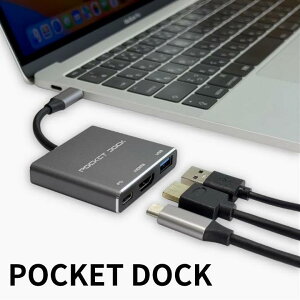 USB Type-C |PbgEhbLOEXe[V[ POCKET DOCK HDMIo(4K/30p) USB3.2 Gen 1 (5Gbps) USB Type-C (PD 100W) 3̃|[gg