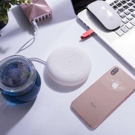 OMNIA Q ワイヤレス充電器 Qi対応 10W/7.5W/5W 7色イルミネーション ケーブルの抜き差しせずに充電 iPhone(7.5W)、Samsung(10W)急速充電モード対応 Qi認証取得