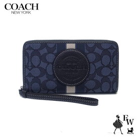 さあ運試し 最大100%還元 11/30まで コーチ 財布 COACH アウトレット 長財布 C9073 SVVGD シグネチャー ラウンドジップ デニム×ミッドナイトネイビーマルチ あす楽 エクセルワールド ギフト プレゼントにも レディース ブランド ウォレット