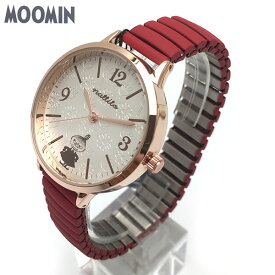 ムーミン MOOMIN 時計 レディース 腕時計 レッド カービング ジャバラ ムーミンの時計 MOM013-3 誕生日 ギフト プレゼントにも プレゼントに かわいい時計