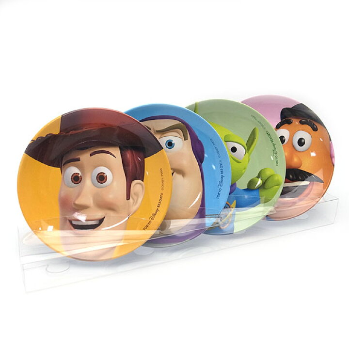 楽天市場 トイストーリー柄 プレート4枚 ウッディー バズ リトルグリーンメン ポテトヘッド ディズニーリゾート限定 あす楽 エクセルワールド 誕生日 ギフト プレゼントにも ディズニーグッズ エクセルワールド