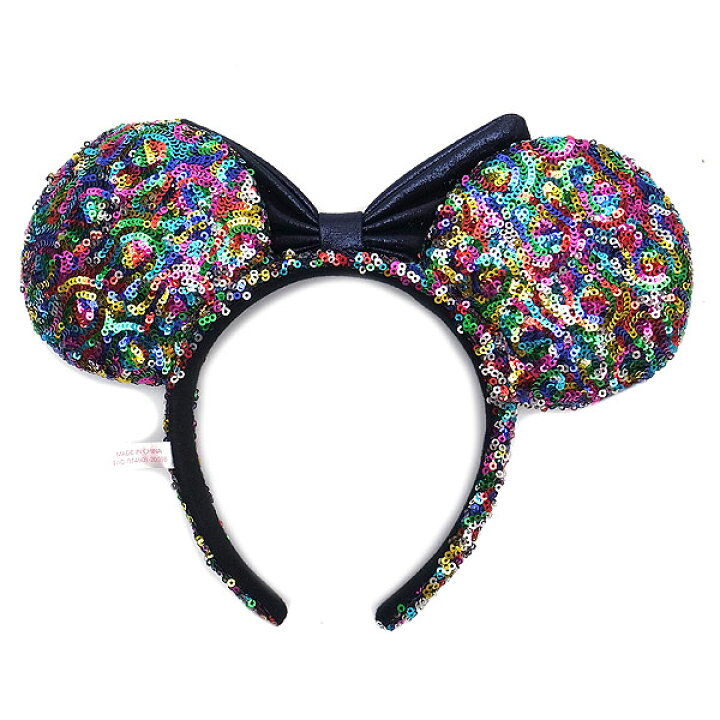楽天市場 ミニー カチューシャ キラキラ スパンコール マルチカラーディズニー リゾート限定 あす楽 エクセルワールド 誕生日 ギフト プレゼントにも ディズニーグッズ Ss07 エクセルワールド