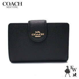 コーチ 財布 アウトレット COACH 二つ折り財布 L字ファスナー F6390 6390 IMBLK ブラック あす楽 エクセルワールド ギフト プレゼントにも レディース ブランド ウォレット