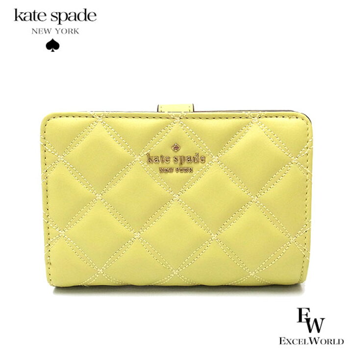 楽天市場 ケイトスペード 財布 アウトレット 二つ折り財布 Wlru6344 844 Kate Spade L字ファスナー イエロー あす楽 エクセルワールド 誕生日 ギフト プレゼントにも おしゃれ かわいい レディース ブランド ウォレット財布 Ss エクセルワールド