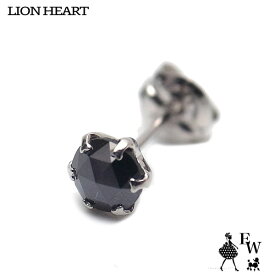 ライオンハート LION HEART ピアス プラチナ ブラックダイヤ 04E12PSM Mサイズ 0.25ct 片耳ピアス エクセルワールド クリスマス ギフト プレゼントにも メンズ プレゼント アクセサリー かっこいいピアス TP10