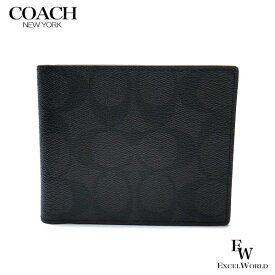 コーチ 財布 COACH アウトレット 二つ折り財布 25519 F25519 N3A シグネチャー ブラック×オックスブラッド エクセル ギフト プレゼントにも メンズ ブランド ウォレット かっこいい財布