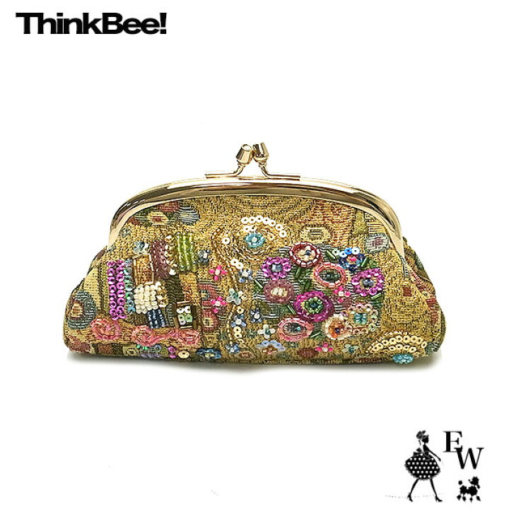 楽天市場】シンクビー 財布 Think Bee Bee がま口 財布 ゴールデン 