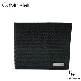 カルバンクライン 財布 Calvin Klein 二つ折り財布 31CK13 0007 小銭入れ付き レザー ボックス付き ブラック エクセルワールド ギフト プレゼントにも メンズ 父の日ギフトにも ブランド ウォレット おしゃれ かっこいい財布
