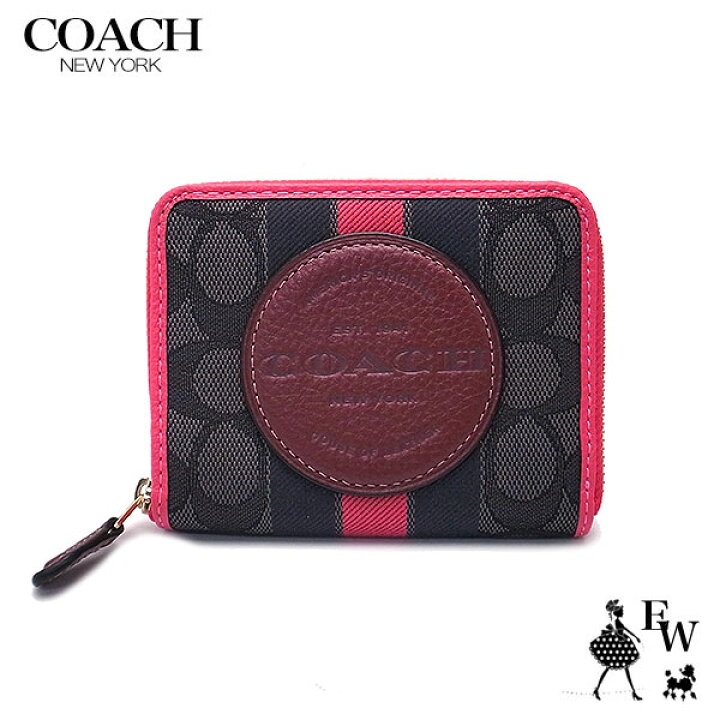 楽天市場 コーチ 財布 Coach アウトレット 二つ折り財布 2637 Imr2p シグネチャー ジャガード ミニ財布 ブラック ピンク あす楽 エクセルワールド 誕生日 ギフト プレゼントにも レディース ブランド ウォレット 財布 エクセルワールド