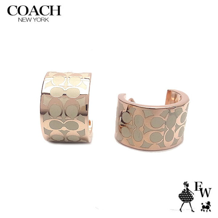 楽天市場】コーチ ピアス COACH アウトレット ハーフ フープ C7770 OZA 