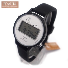 スヌーピー PEANUTS 時計 レディース 腕時計 シリコンベルト ブラック スヌーピー PNT025-3 缶ケース付き TP10
