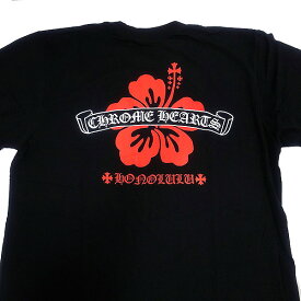 新品 即納 円高還元 クロムハーツ Tシャツ メンズ CHROME HEARTS ホノルル限定 長袖Tシャツ ブラック×レッド Mサイズ ハイビスカス プリント 408129112BLKMED757 エクセル ギフト プレゼントにも ブランド 特別価格