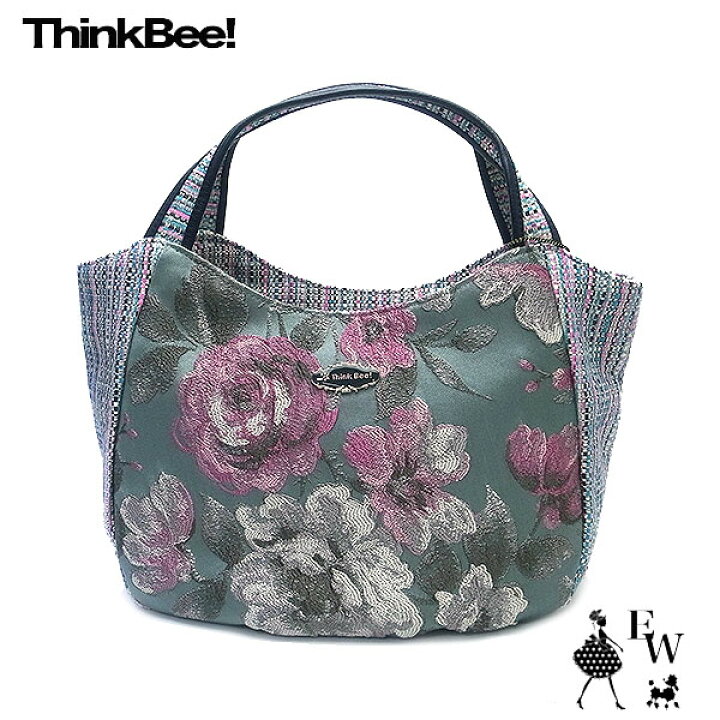 新品 タグ付き♡Think Bee! 花柄 ボストンバッグ A4対応 ピンク