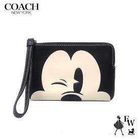 COACH コーチ アウトレット ポーチ コーナージップ リストレット CN041 QBM2 ディズニーコラボ ミッキー ブラックマルチ あす楽 エクセルワールド ギフト プレゼントにも レディース ブランド