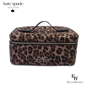 ケイトスペード ポーチ kate spade アウトレット 化粧ポーチ 小物入れ KH751 200 レオパード プリント ブラウンマルチ あす楽 エクセルワールド 誕生日 ギフト プレゼントにも レディース バッグ バック レディース ブラン