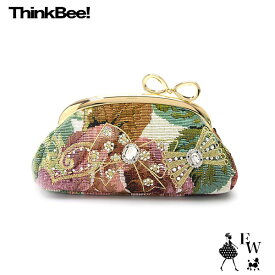 シンクビー ポーチ リボンズ 口金ポーチ ゴブラン 口金ポーチ 小物入れ Think Bee A004323 エクセルワールド 誕生日 ギフト プレゼントにも レディース ブランド ポーチ TP3