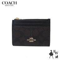 コーチ コインケース CW870 IMXAQ COACH アウトレット キーリング付き シグネチャー 小銭入れ ブラウン×…