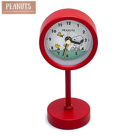 スヌーピー PEANUTS 時計 レディース 時計 スタンド クロック PNT057-4 レッド 子供から大人まで対応 エクセルワールド プレゼントにも かわいい時計
