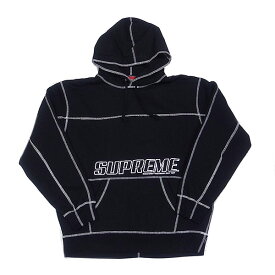 新品 シュプリーム Supreme メンズ パーカー Supreme COVERSTITCH HOODED SWEAT 直営店買付 本物 2022SS SS22SW26 ブラック Sサイズ あす楽 エクセルワールド ギフト プレゼントにも ブランド