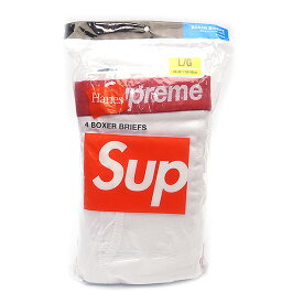 新品 シュプリーム Supreme ブリーフ ボクサーパンツ 4枚パック ヘインズ 直営店買付 本物 99HAA36 アメリカLサイズ ホワイト あす楽 エクセルワールド ブランド プレゼントにも