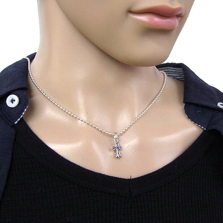 楽天市場 予約注文 入荷待ち クロムハーツ ネックレス Chrome Hearts Chクロス ベビーファット パヴェ ブルー サファイア エクセルワールド 誕生日 ギフト プレゼントにも メンズ ブランド おしゃれ かっこいいアクセサリー エクセルワールド
