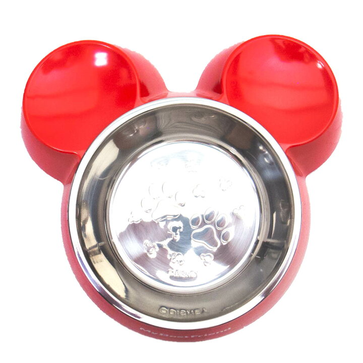 楽天市場 ディズニー ペット グッズ ミッキーのペット用食器 犬 猫 Disney 東京ディズニーリゾート限定 レッド あす楽 エクセルワールド 誕生日 ギフト プレゼントにも ディズニーグッズ エクセルワールド