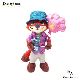 ニック ぬいぐるみバッジ ニック・ワイルド ぬいバ ズートピアの世界観満載のパークで楽しんでいる様子を描いたグッズ ディズニーリゾート限定グッズ