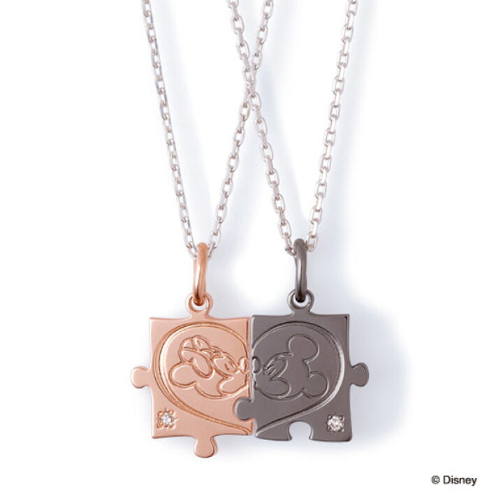 楽天市場 ザ キッス The Kiss ペアネックレス ディズニーコレクション ミッキー ミニー Duet パズル ペアネックレス Di Sn1803dm 1 804dm セット販売 ペアリングならザキッス エクセルワールド クリスマス 誕生日 ギフト プレゼントにも ブランド ネックレス Tp1