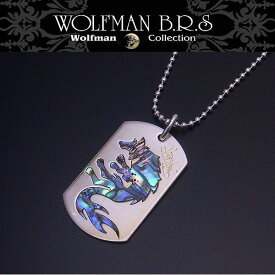 ウルフマン WOLFMAN BRS ネックレス ドッグタグ ケルティックウルフインレイ DT1 エクセルワールド クリスマス ギフト プレゼントにも ブランド おしゃれ アクセサリー TP10