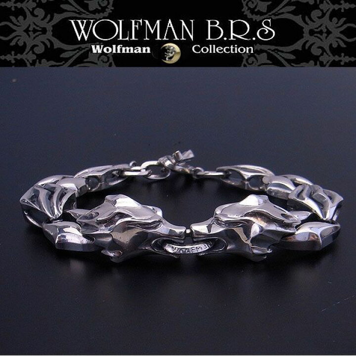楽天市場】ウルフマン WOLFMAN BRS ブレスレット ウォーウルフWヘッド 