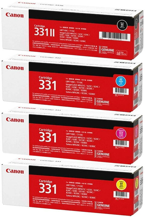 楽天市場】新品 CANON CRG-331 4色 セット キャノン トナー 