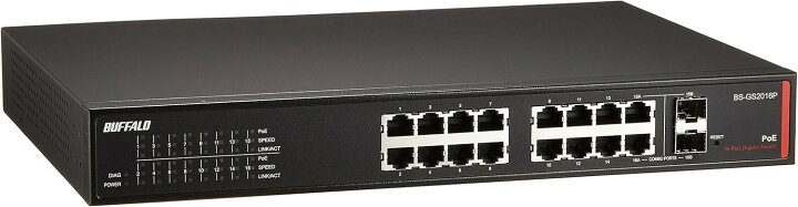 楽天市場】新品 BUFFALO BS-GS2016P バッファロー レイヤー2 Giga PoE 