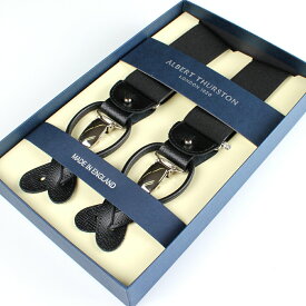 ギフトにもぴったり！サスペンダーメンズ/アルバートサーストンALBERT THURSTON サスペンダー/タキシードサスペンダー/サスペンダー黒 メンズ ブランド