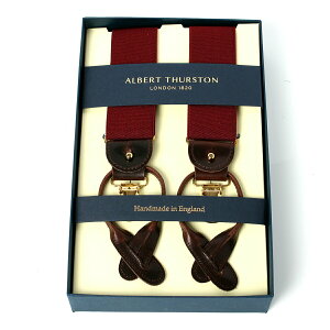 �A���o�[�g�T�[�X�g�� �T�X�y���_�[ ���C�����b�h �G���X�e�B�b�N(�S��)/ALBERT THURSTON BRACES Wine Elastic �����Y �u�����h