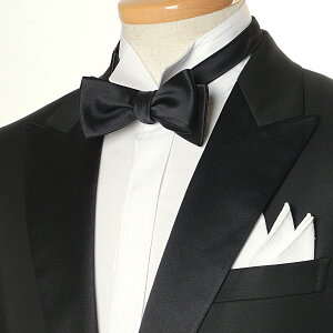 最高級シルク手結び蝶ネクタイ ブラック 日本製 EXCY FORMAL