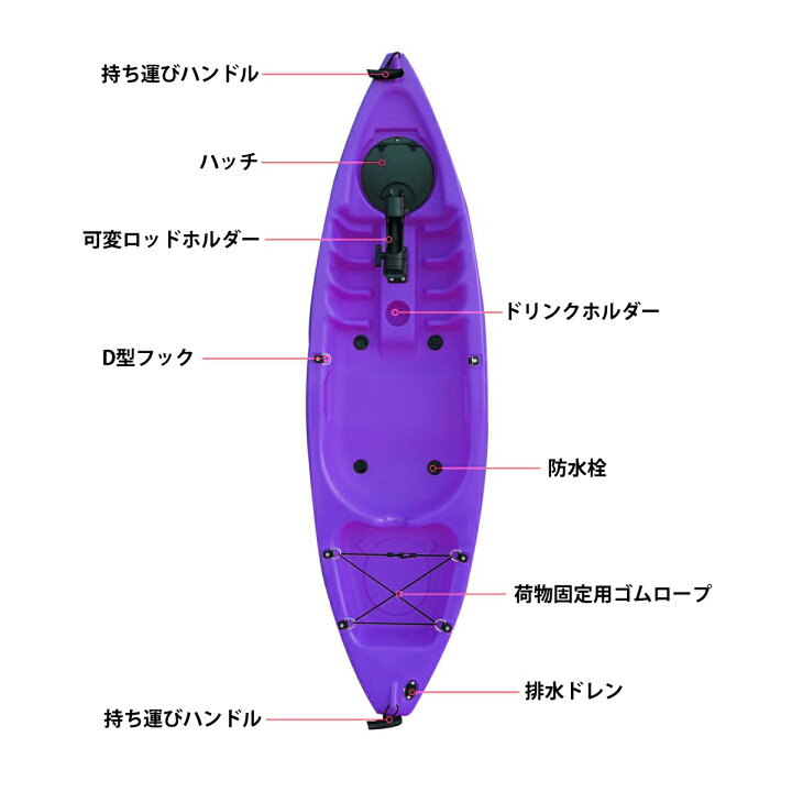 楽天市場】フィッシングカヤック EX1800Jr 一人乗り ジュニアサイズ 