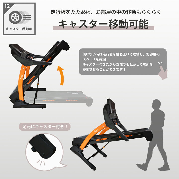 楽天市場】電動ルームランナー HTR18-001 家庭用 MAX18km/h 本格派 