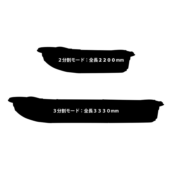 楽天市場】3分割式FRPボート IKESU仕様 2WAY 2分割/3分割 Exect EX3300 