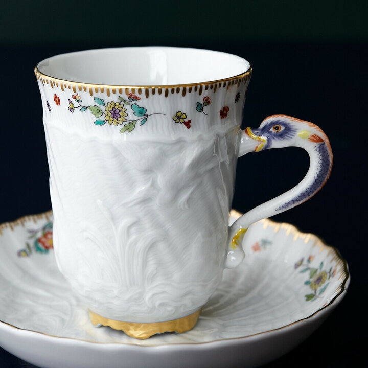 楽天市場】マイセン (Meissen) スワン コーヒーカップ＆ソーサー 05585 